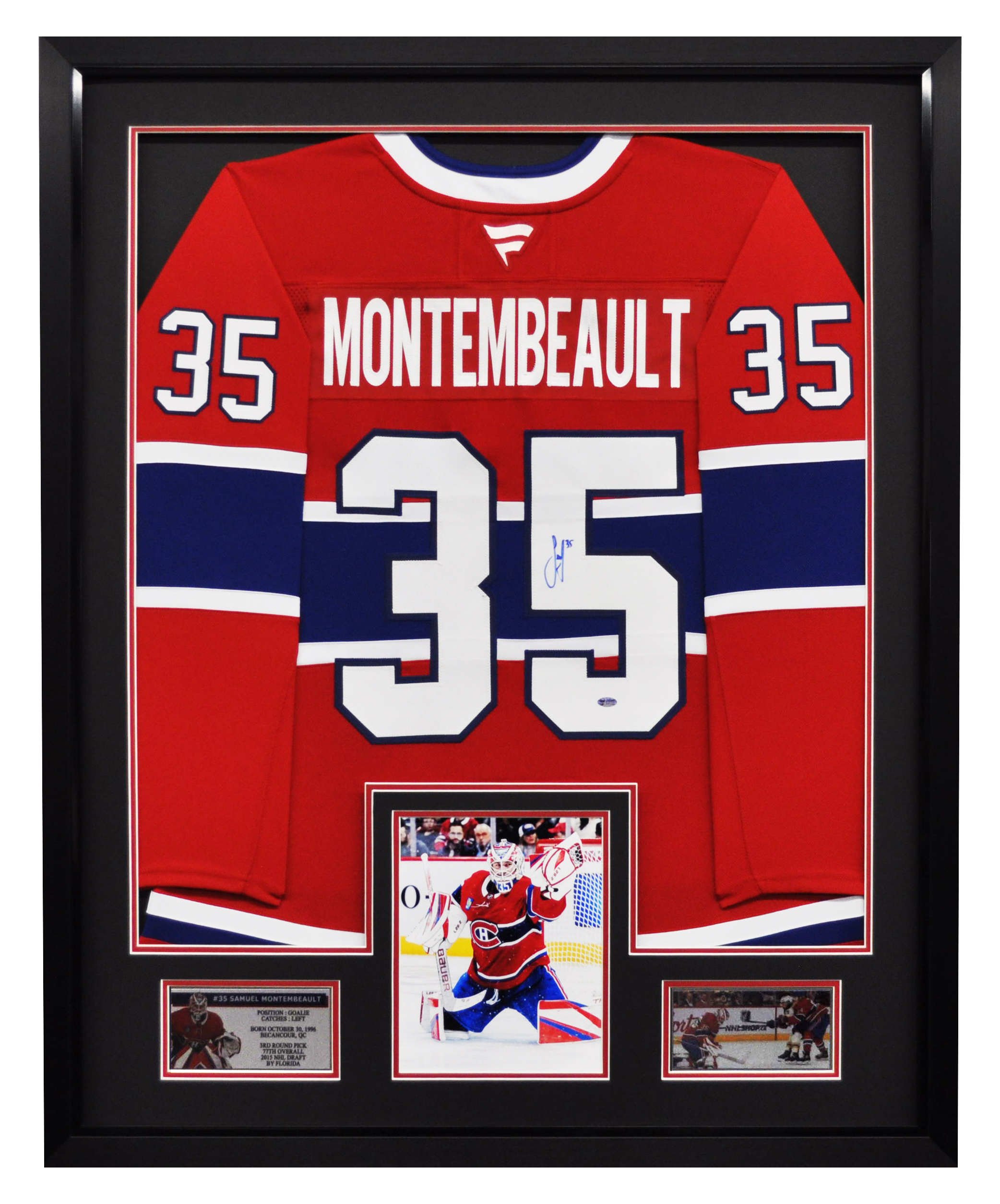 Samuel Montembeault Encadrement 35x43 Frame - A Fanatics Signed Jersey ...